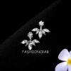 Crystal Silver Color Ear Stud for Girls
