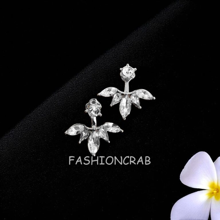 Crystal Silver Color Ear Stud for Girls