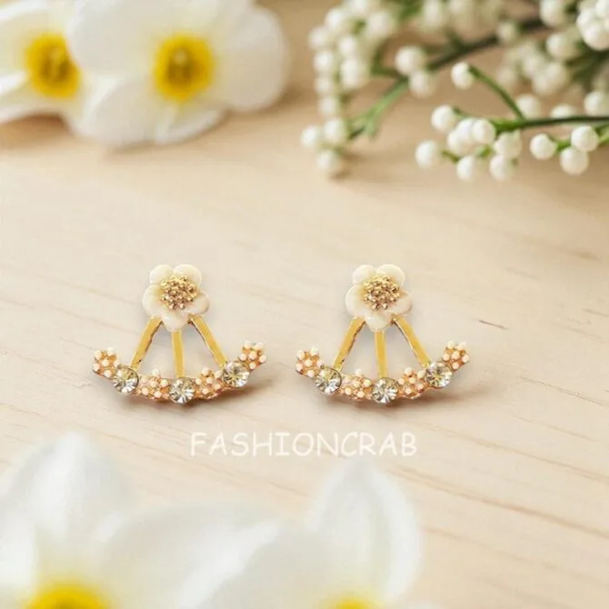 Flower Earrings Small Stud for Girls-05 Flower Earrings Small Stud for Girls