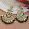 Black Pearl Long Chandbali Earring for Party