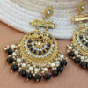 Black Pearl Long Chandbali Earring for Party
