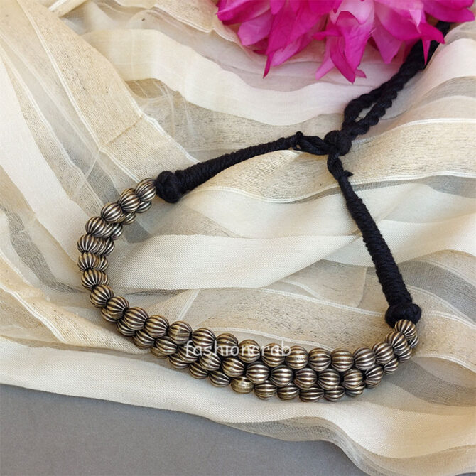 Brass Choker Statement Necklace for Saree-01 Brass Choker Statement Necklace for Saree