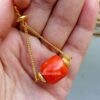 Natural Orange Stone Earrings-02 Natural Orange Stone Earrings