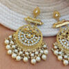 White Pearl Long Chandbali Earring for Party