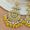 Yellow Pearl Long Chandbali Earring for Party-02 Yellow Pearl Long Chandbali Earring for Party