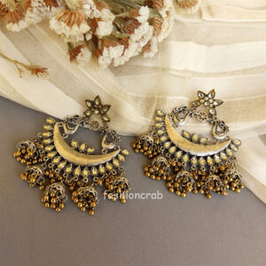 Dual Tone Oxidised Jhumka