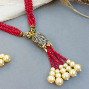 Kundan Jewellery for Maroon Lehenga