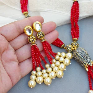 Kundan Jewellery for Maroon Lehenga