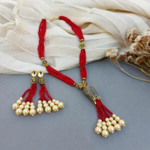 Kundan Jewellery for Maroon Lehenga