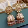 Peach Jhumka for Lehenga