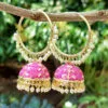 Purple Jhumka Hoop Earring