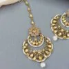 Earrings with Tikka Set for Wedding Function-03 Earrings with Tikka Set for Wedding Function