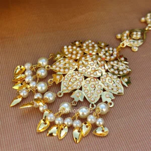 Handmade Punjabi Jhumka Earrings with Maangtikka