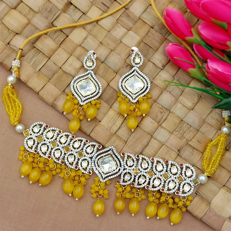 Kundan Bridal Set - Yellow