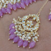 Lavender Pearl Kundan Set for Saree-02 Lavender Pearl Kundan Set for Saree