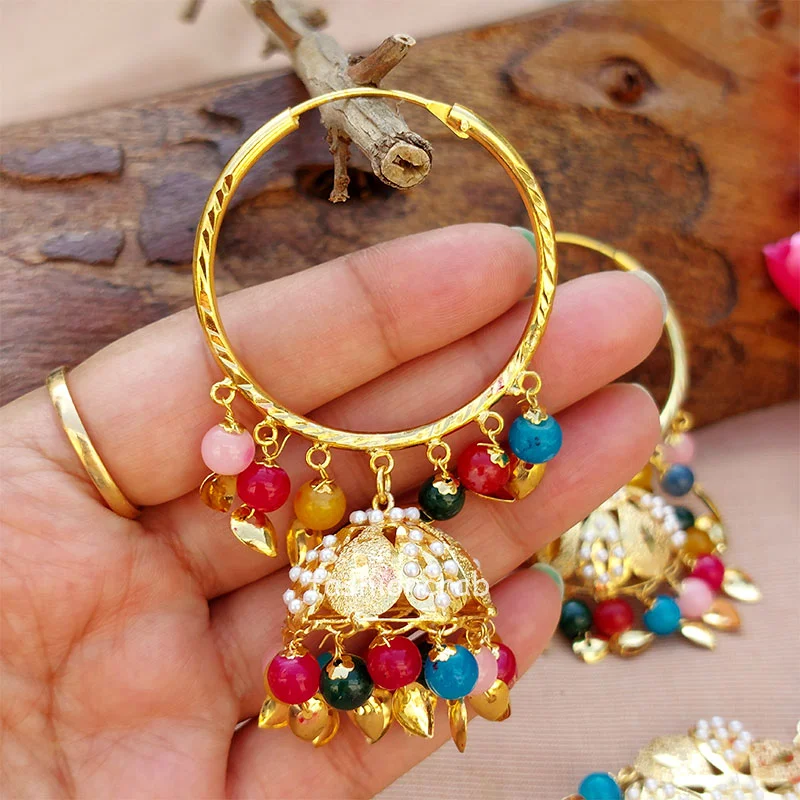 Multicolor Bali Jhumka with Maangtikka