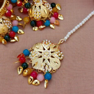 Multicolor Bali Jhumka with Maangtikka
