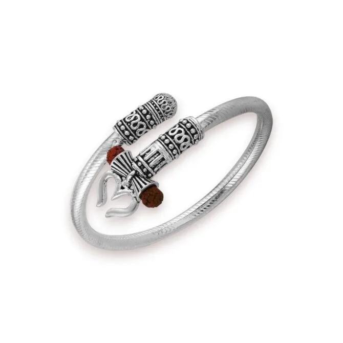 Om Kada Bracelet for Men - Silver