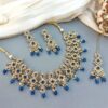 Polki Necklace - Dark Blue