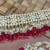 Rani Pink Pearl Kundan Set for Saree-03 Rani Pink Pearl Kundan Set for Saree