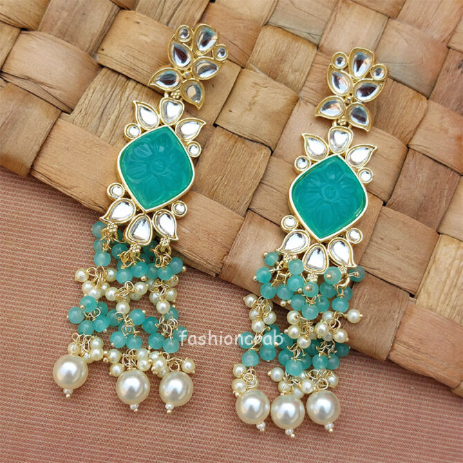 Traditional Blue Colour Stone Necklace