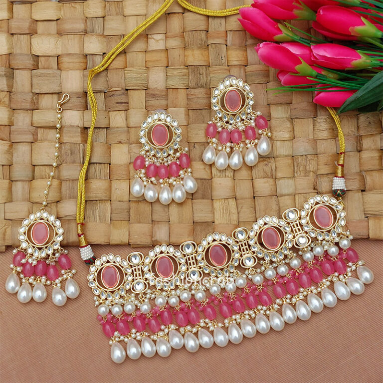 Traditional Light Pink Choker Necklace