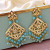 Blue Pearl Jadau Set for Saree