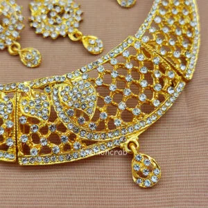 Gold Toned Choker Set for Lehenga