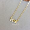 Golden Colour Love Pendant Chain for Girlfriend-03 Golden Colour Love Pendant Chain for Girlfriend