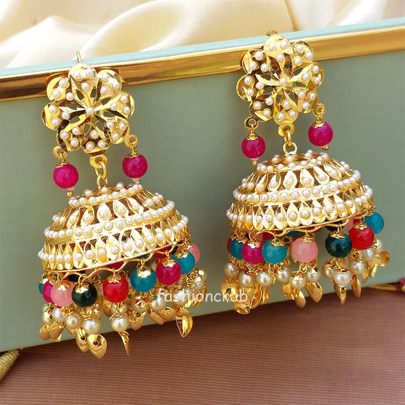 Multicolor Jadau Choker Set for Wedding