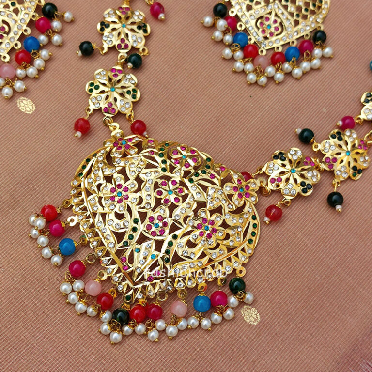 Multicolor Jadau Jewellery for Wedding
