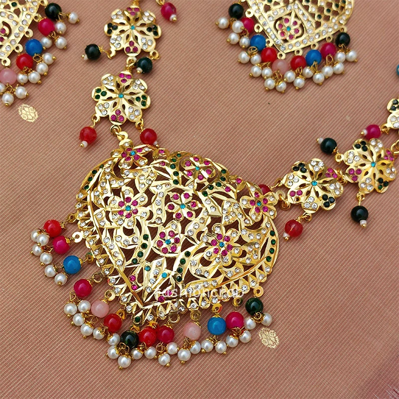 Multicolor Jadau Jewellery for Wedding