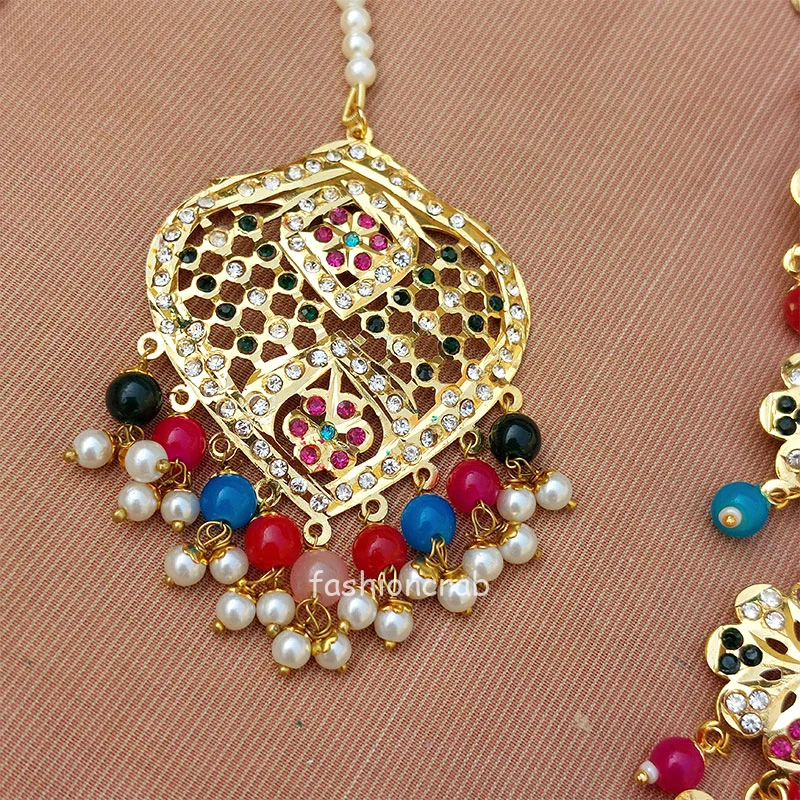 Multicolor Jadau Jewellery for Wedding