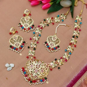 Multicolor Jadau Jewellery for Wedding