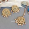 Peach - Maang Tikka Set with Earring