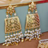 Traditional Folk Punjabi Jadau Choker Set - White-01 Traditional Folk Punjabi Jadau Choker Set - White