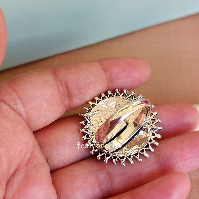 Vintage Charm Oxidised Rings