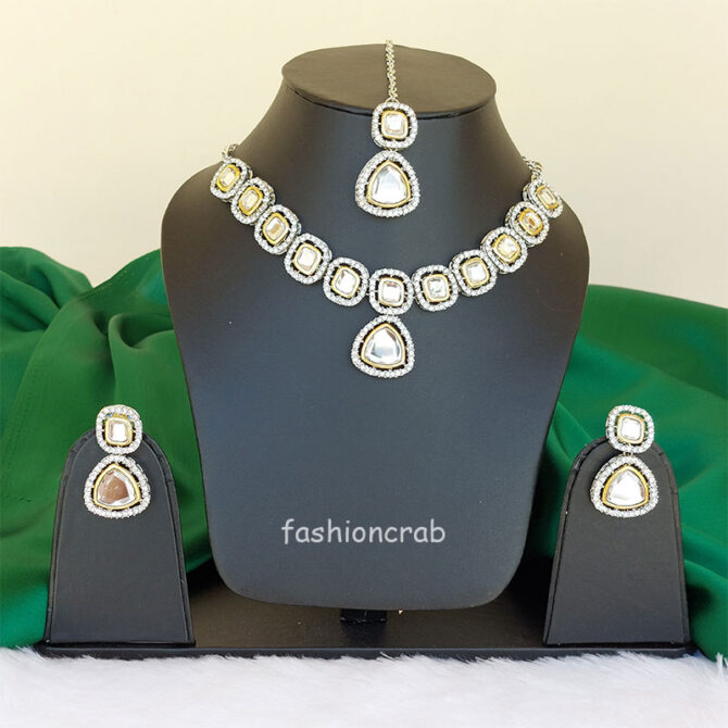 Big Stone Choker Necklace for Saree