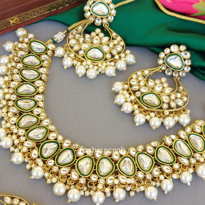 Kundan Bridal Necklace Set for Wedding