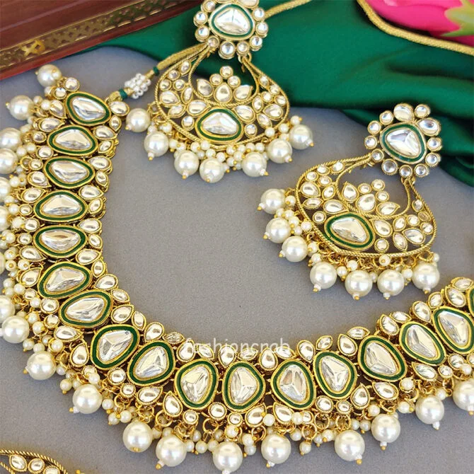 Kundan Bridal Necklace Set for Wedding