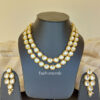 Kundan Double Line Necklace Set