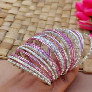 Lavender Color Metal Bangles