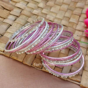 Lavender Color Metal Bangles