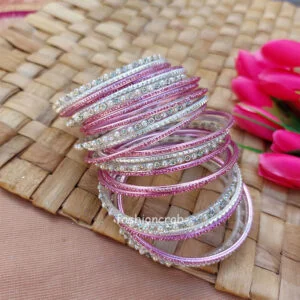 Lavender Color Metal Bangles