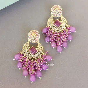 Lavender Earrings for Gown