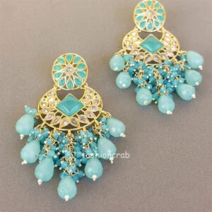 Light Blue Earrings for Gown