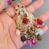 Multicolor Earrings for Gown-01 Multicolor Earrings for Gown