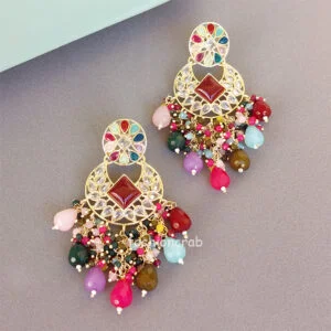 Multicolor Earrings for Gown