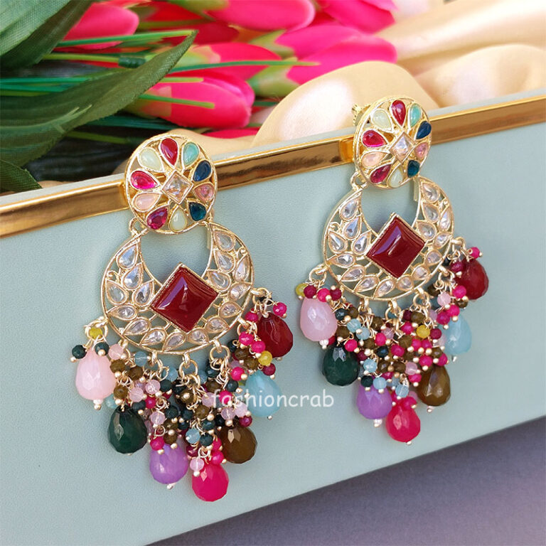 Multicolor Earrings for Gown