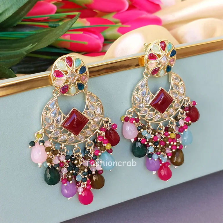 Multicolor Earrings for Gown